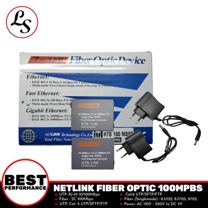Netlink Fiber Optic Htb-3100A/3100B Converter Htb 3100A 31000B