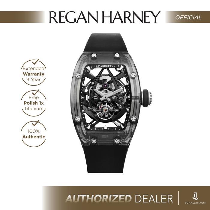 PROMO BESAR Regan Harney Noir - Jam Tangan Wanita Original, Sporty, 100% Rubber, Elegan & Mewah