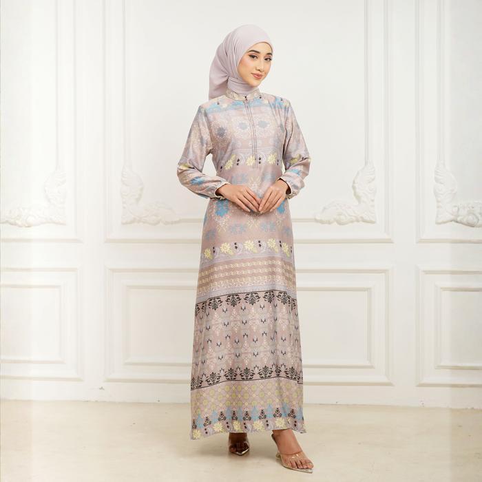 Batik Adyatma Wanita Kaluna Silver Gamis Dress