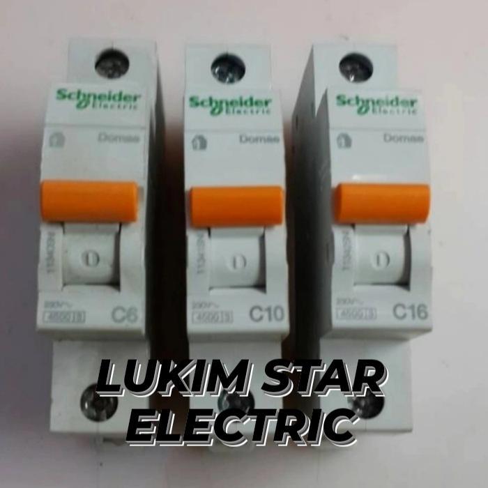 Mcb Domae Schneider 6A/10A/16A/20A 1 Phase 1Phase 1P Pasti Ori