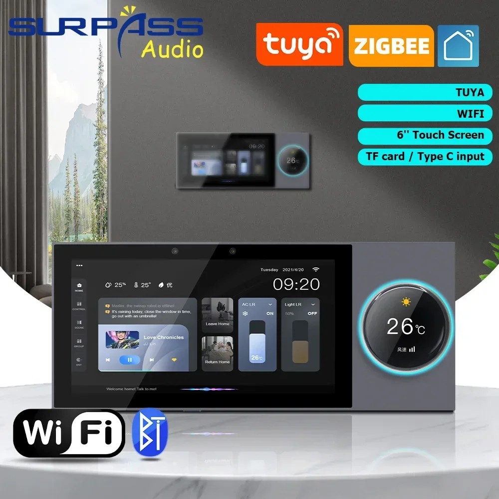 " Android 8.1 System Smart Home 6 Inch Touch Screen Wifi Bluetoothtuya "