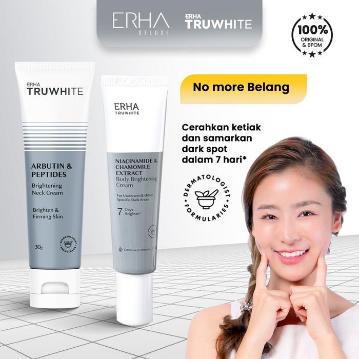 ERHA Paket Pemutih Ketiak - Truwhite Brightening Neck & Body Cream