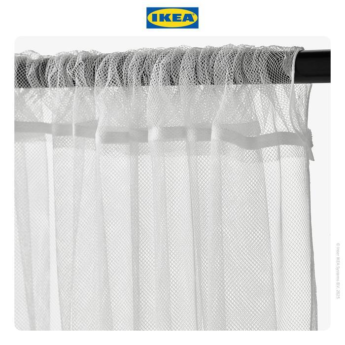 IKEA LILL Vitrase 1 Pasang Putih 280x250cm Tirai Jendela