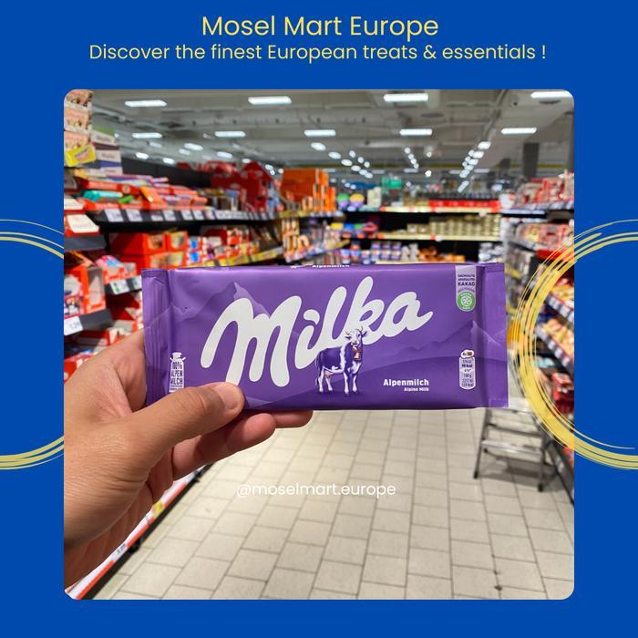 DISKON Milka Coklat Bar Jerman 90-100g Berbagai Varian Rasa (READY Stock)