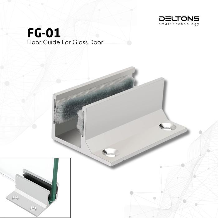 Floor Guide Pintu Kaca Sliding FG-051 Stopper Bawah Pintu Geser 12mm