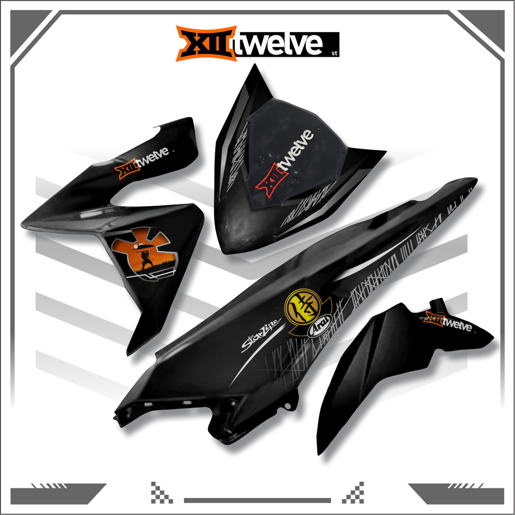 STRIPING TRANSPARAN HONDA VARIO LED OLD ARAI STARLINE