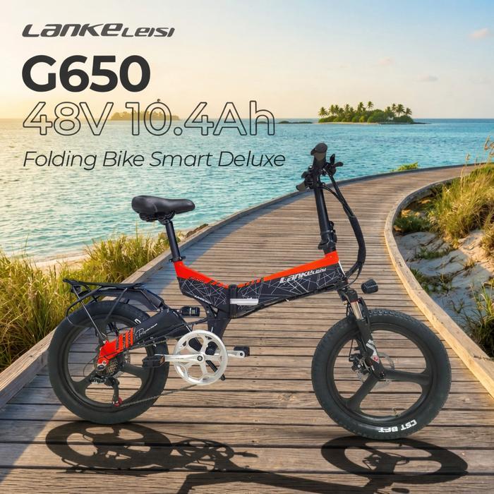 TERLARIS SEPEDA ELEKTRIK SEPEDA LISTRIK LIPAT SMART MOPED FOLDING E-BIKE SMART DELUXE VERSION 48V