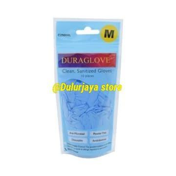 DISKON duraglove Sarung tangan nitrile Uk M 10pcs