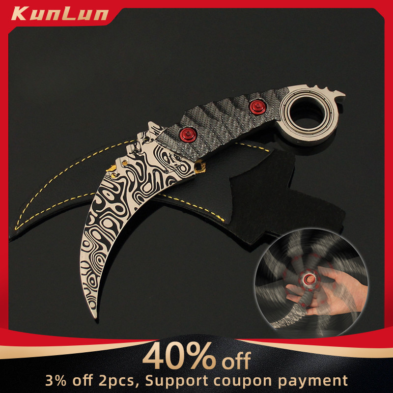 15CM Arena Breakout Karambit Knifes Game Peripherals Metal Model Ornaments Outdoor Toy Trainning