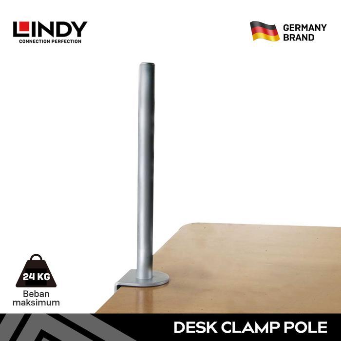 Stand Pole LINDY Tiang Bracket TV Monitor Desk Clamp Jepit Meja