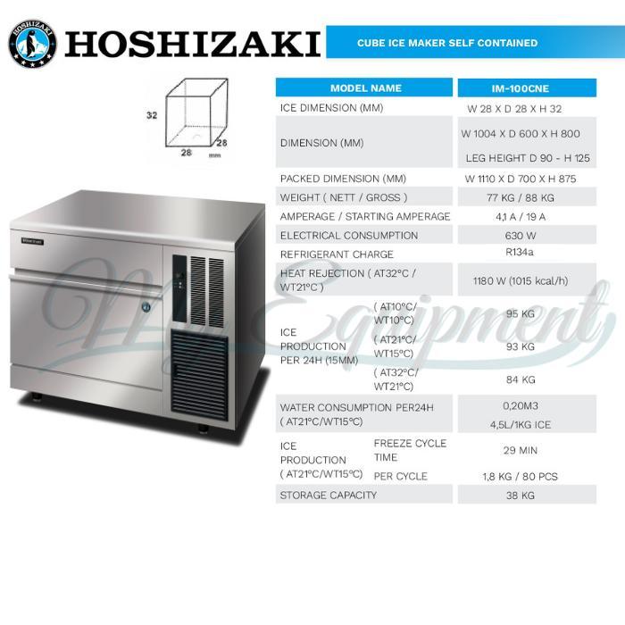 ICE MACHINE HOSHIZAKI IM-100CNE (CUBE ICE)
