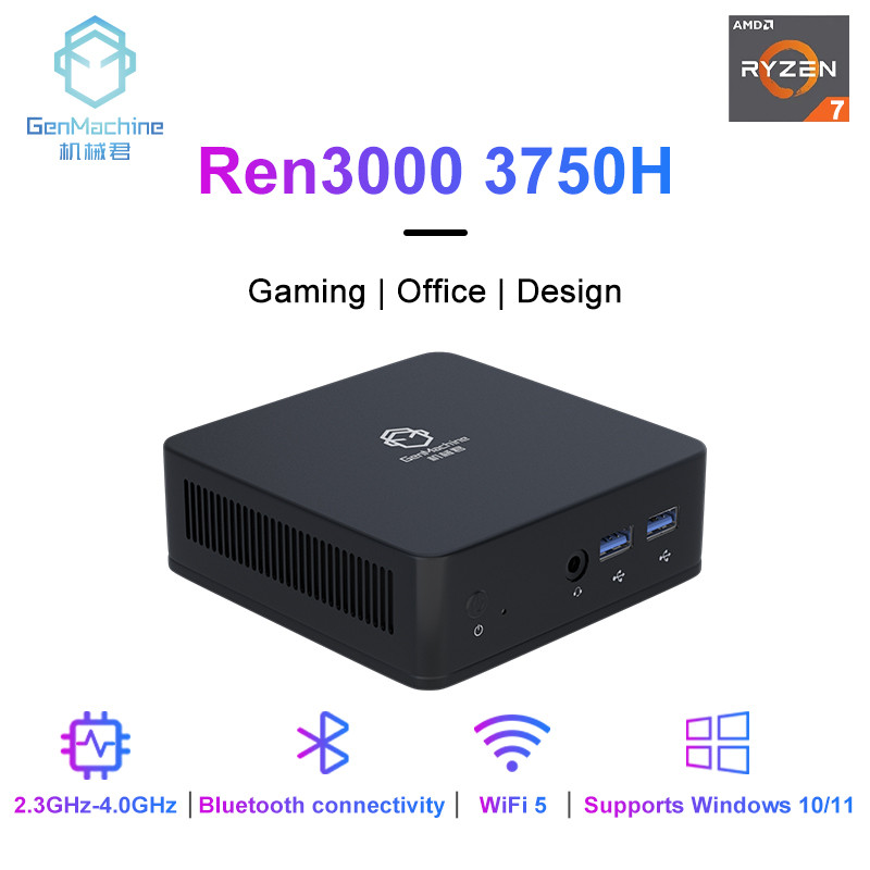 . Genmachine Mini Pc Amd Ryzen 7 3750H Cpu Windows 10/11 Ddr4 -
