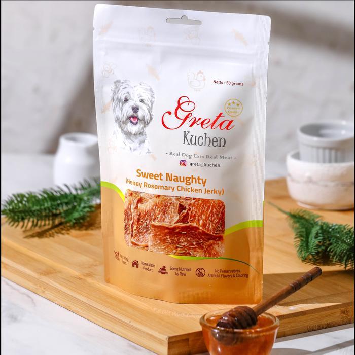 ` Greta Kuchen Sweet Naughty - Honey Rosemary Chicken Jerky Dog Snack