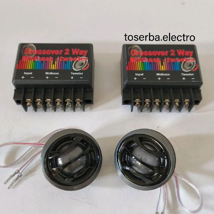 Crossover Pasif 2way (midbass tweeter) plus Tweeter Classic audio mobil