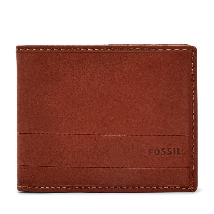 Fossil Lufkin Bifold Brown Leather Dompet Pria - SML1392-210