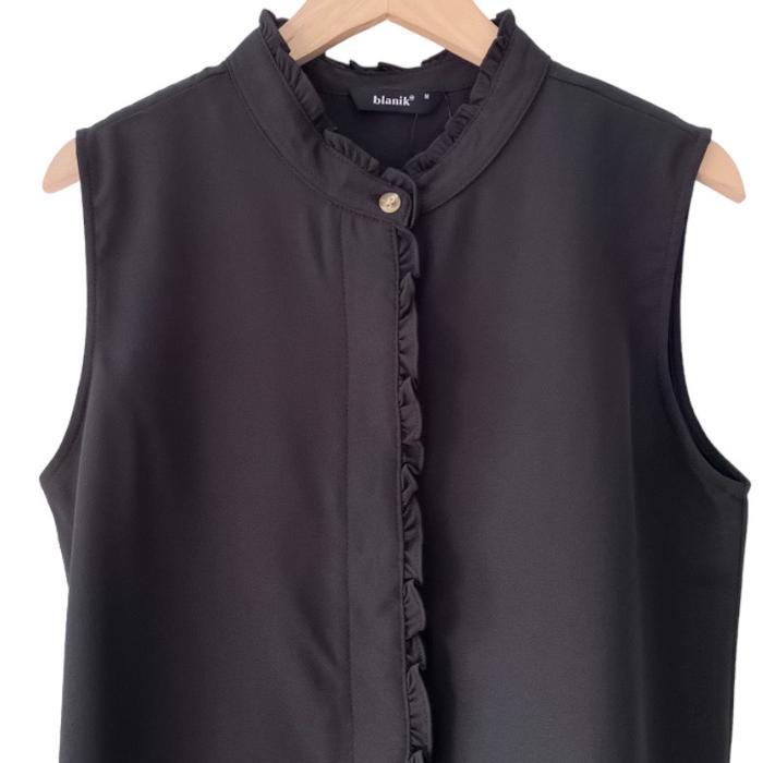 Chloebeautyshop - Tanktop Dalaman Singlet Blouse Wanita Blanik / Inner Blazer Tanpa Lengan