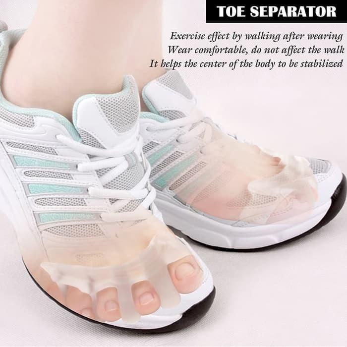 Pemisah Jari Kaki Silikon Gel Toe Separator Jari Jempol Silicon Bunion
