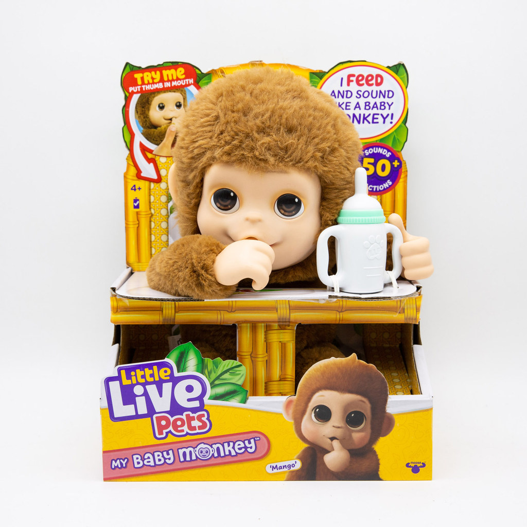 Little Live Pets My Baby Monkey Mango Sounds Electronic Plush Toys Gifts Toy Model Anime Figures