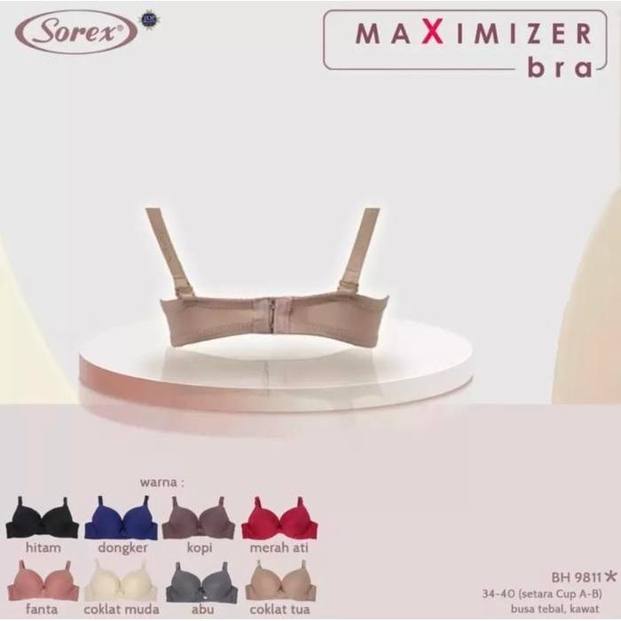 Sorex 9811 BH Bra Wanita Push Up Maximizer Busa Tebal Berkawat Kait 2 Siap Kirim