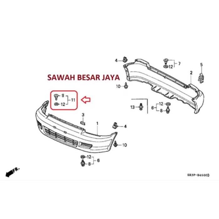 Bolt Baut Bumper Bemper Depan Honda Civic Estilo Genio SR3 SR4