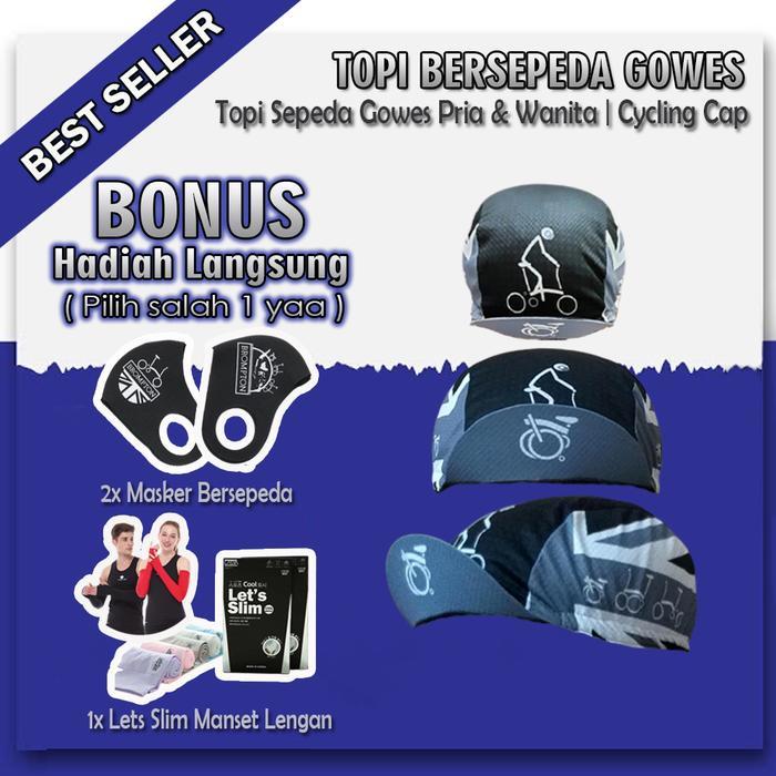 Topi Sepeda / Topi Gowes / Cycling Cap Pria Wanita Gowes Bersepeda *