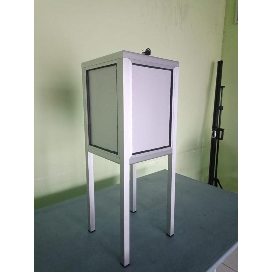 Kotak Amal Rangka Aluminium , Kaca Tebal / Acp Tbk