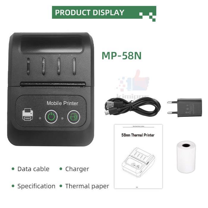 DISKON PRINTER THERMAL BLUETOOTH PORTABEL MINI MODEL BARU DIKIRIM ACAK, MENGGUNAKAN STRUKTUR KERTAS