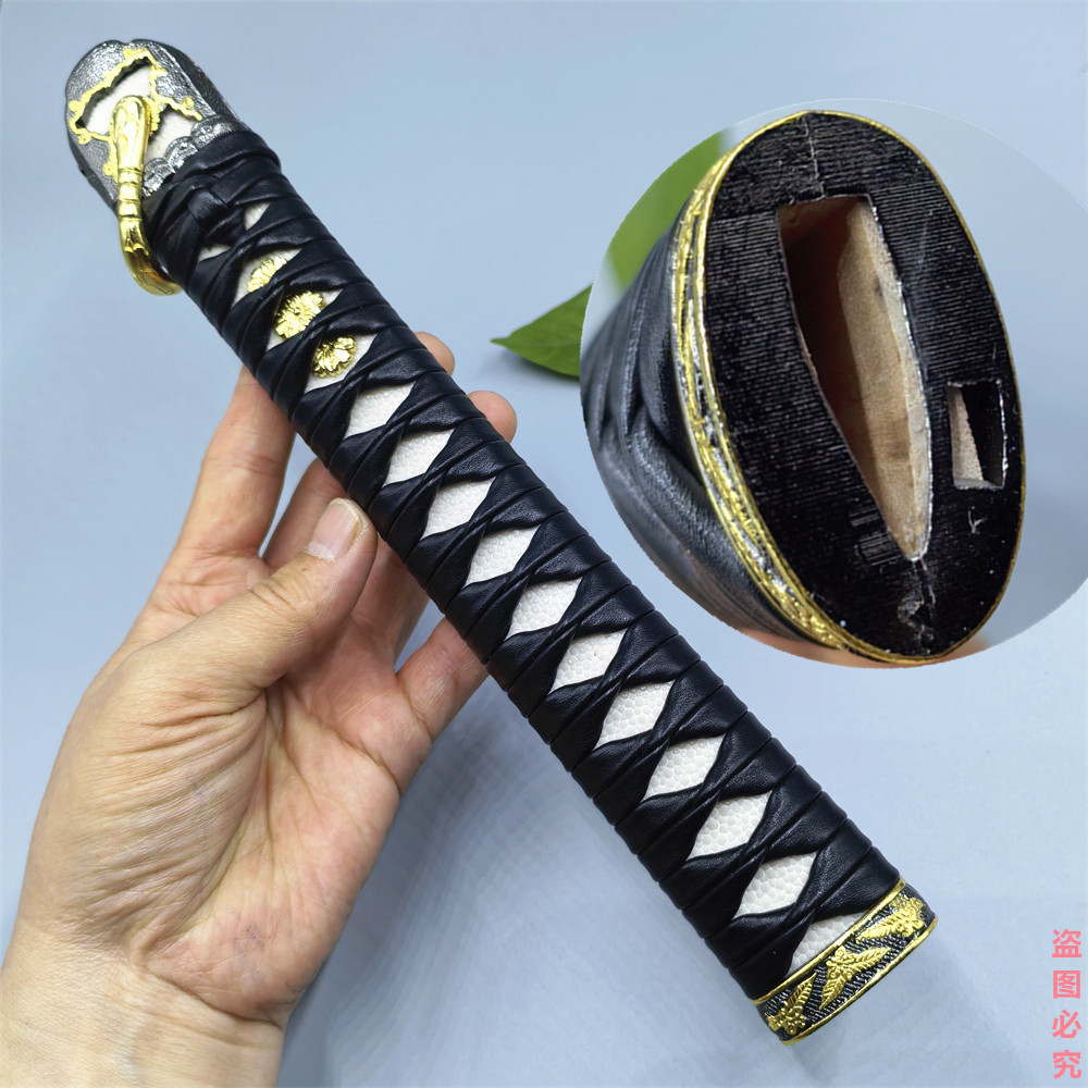 High Quality Tsuka Real Stingray Skin Rayskin Leather Ito Alloy Fuchi Menuki Kashira Fittings For
