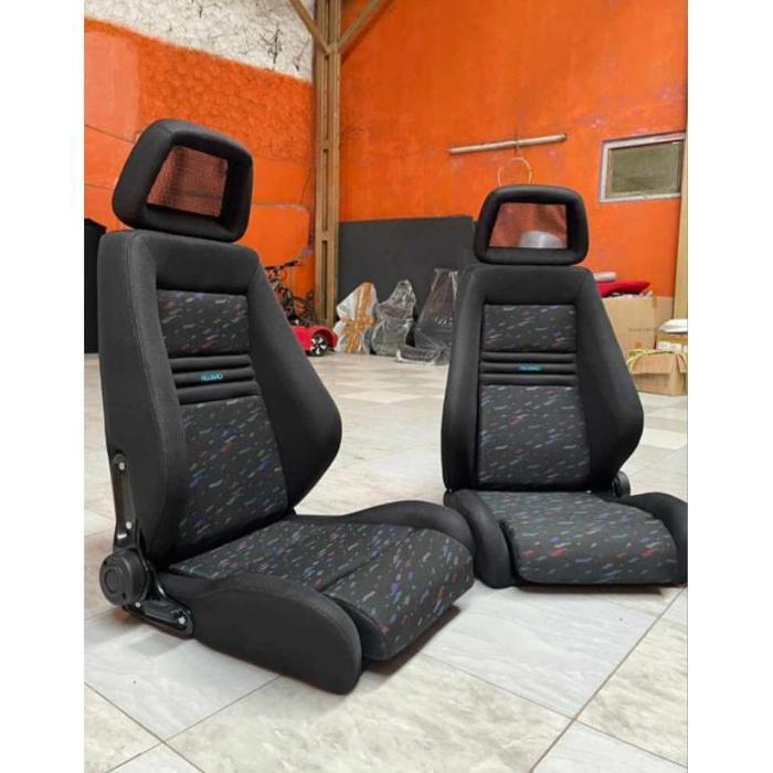 Jok racing mobil Recaro LX jaring slinder motif Universal - Motif lemans, L