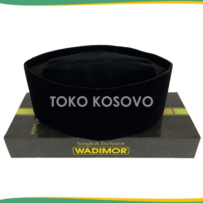 Peci Wadimor Non, Ac, Full Ac, Susun, Hitam Maroon Original Tinggi 7 8 9 10 Cm Songkok Solat Hitam