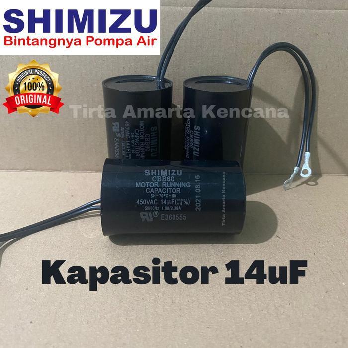 Berkualitas Kapasitor 14Uf 450V Pompa Air Shimizu Original Terlaris