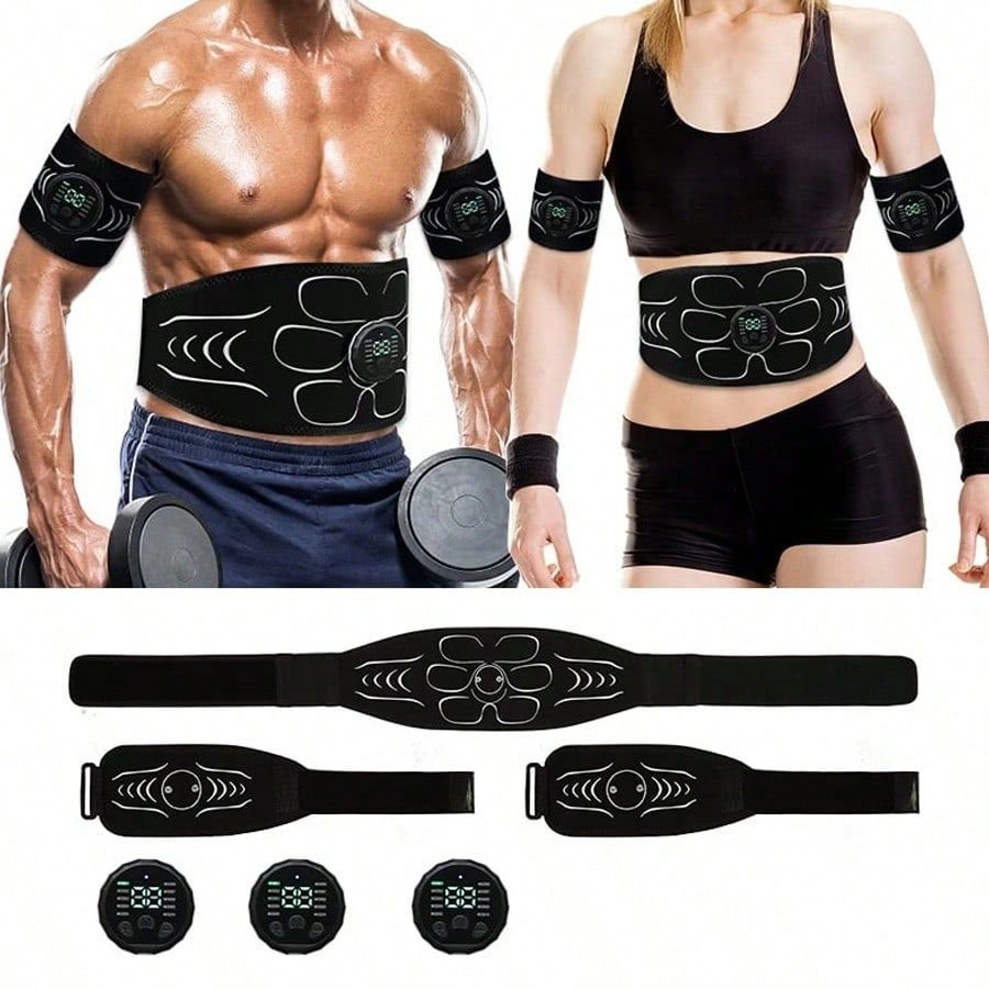 Ems Muscle Stimulator, Abdominal Muscle Trainer, Abdominal Shaping Device, Electronic Slimming Belt,