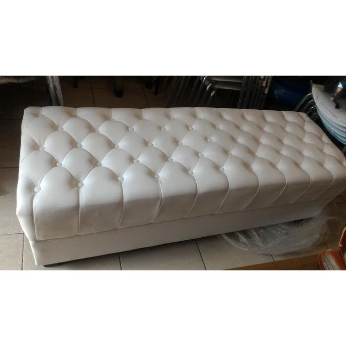 bench putih model cubit kancing wajik sofa cafe resto kursi kafe bistr
