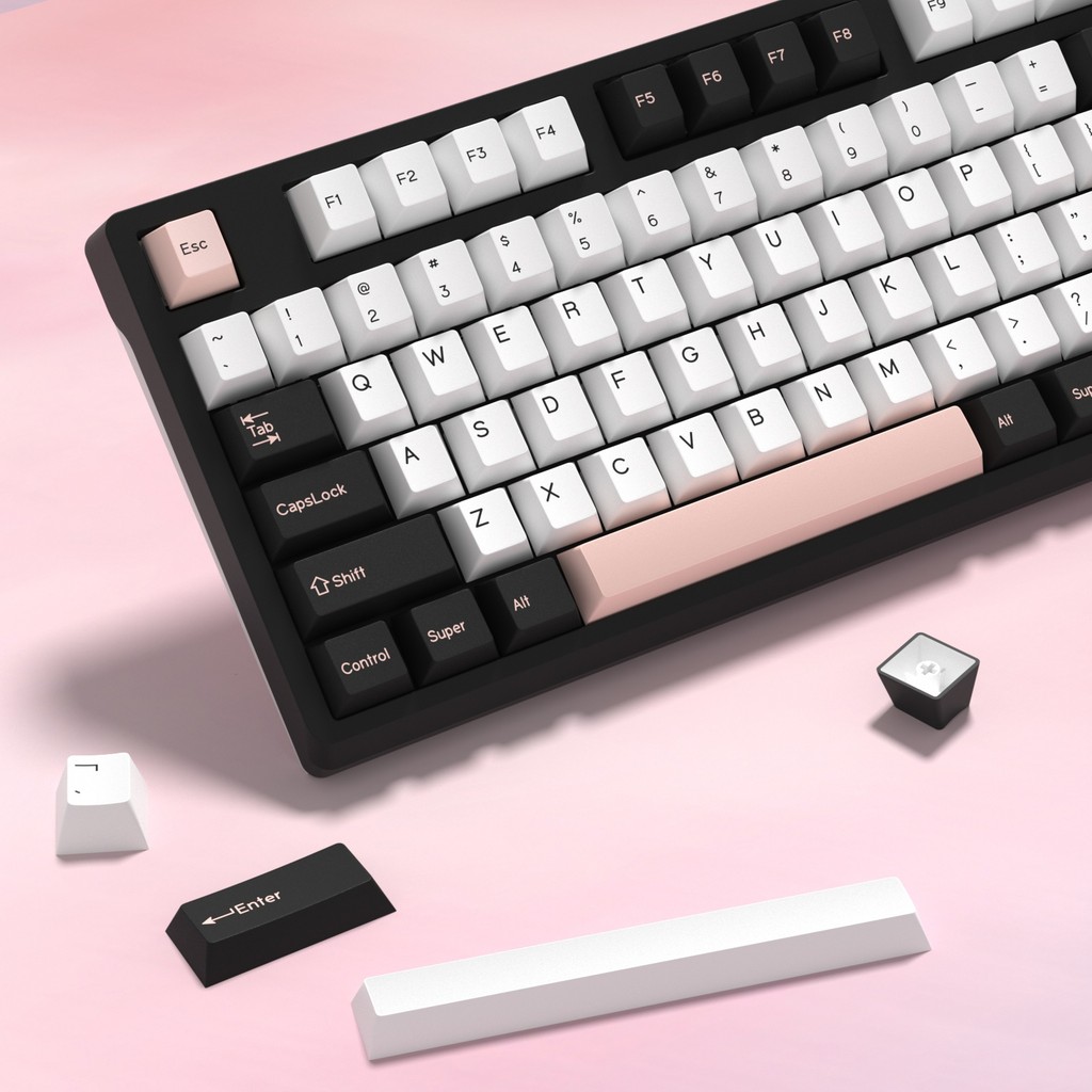 KBDiy GMK Olivia Keycap Cherry Profile Double Shot PBT ISO 7u Keycaps For Mechanical Keyboard Kit MX