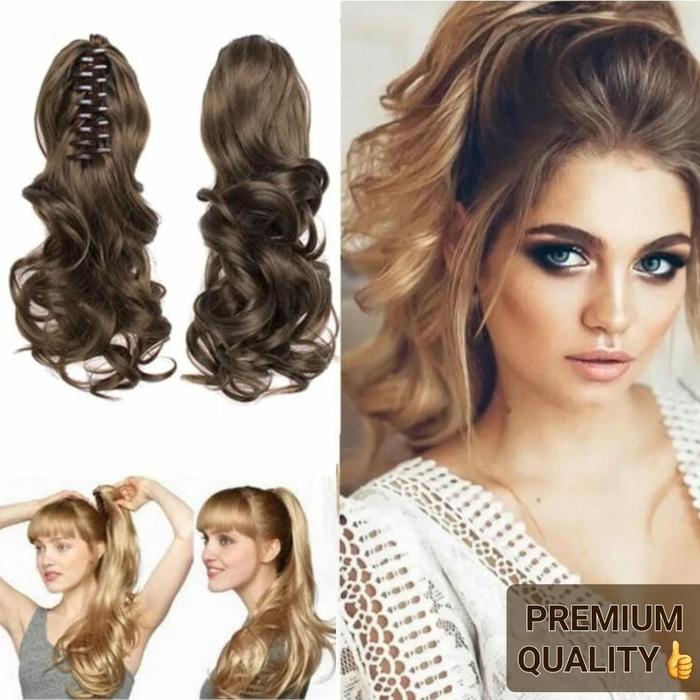 Ikat Rambut Wig Rambut Palsu Konde Cepol Rambut Bervolume Untuk Pesta