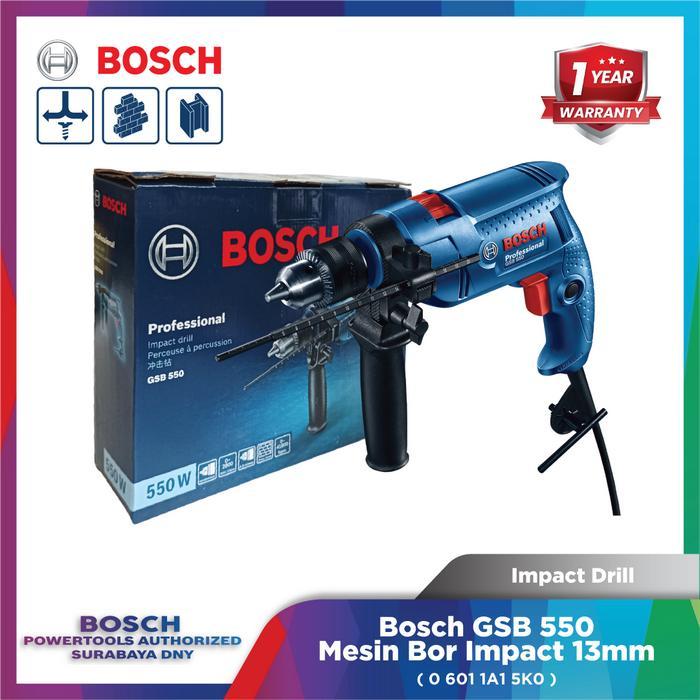 Impact Drill 13mm Bosch GSB 550 Mesin Bor Tembok Impact 550W Professional