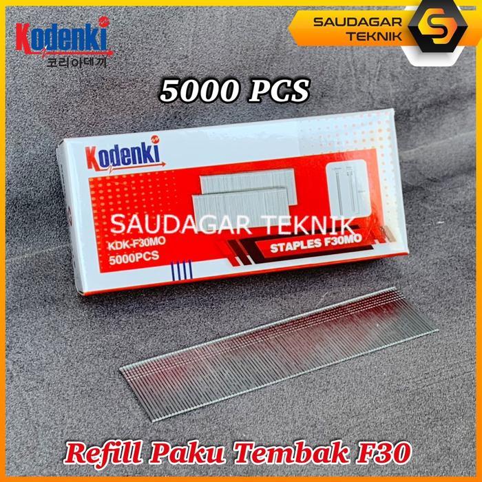 Kodenki Isi Staples Paku Tembak F30 Model Lurus Refill Mesin Staples Paku Tembak Angin Stapler Gun F