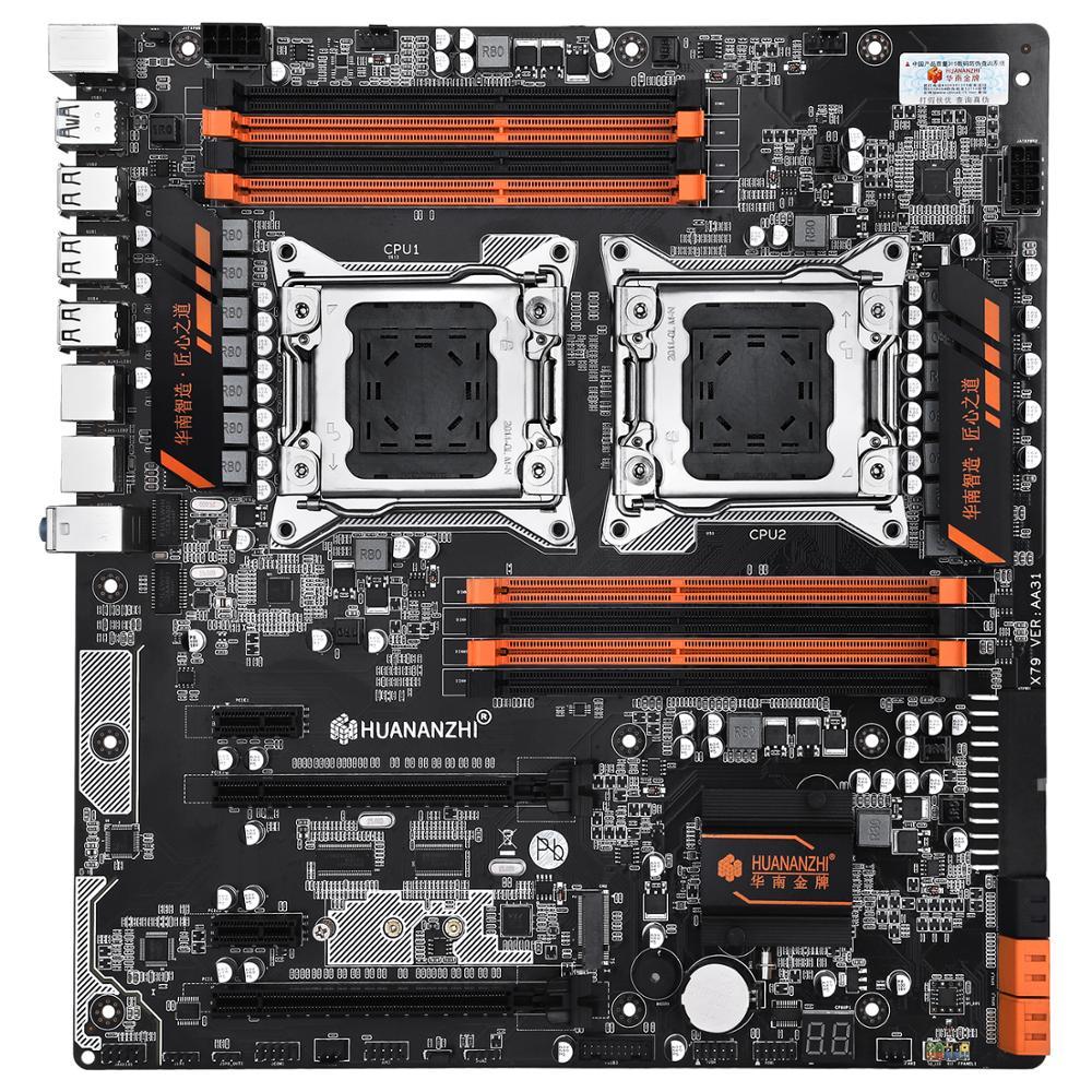. Huananzhi X79 Dual Cpu Motherboard Combo M.2 Ssd Slot 2 Giga Lan -