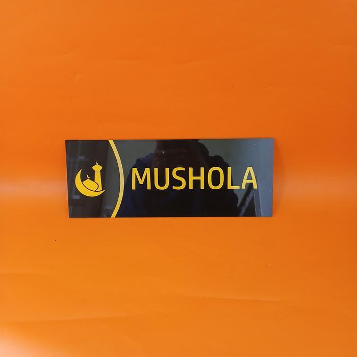 Akrilik Mushola Hitam - Akrilik 1130 Tempel - Akrilik Nama Mushola