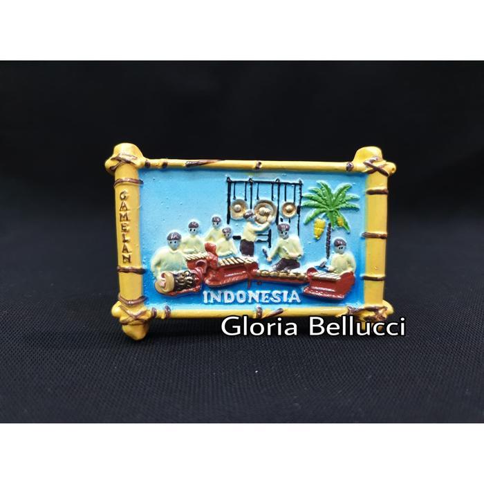 SOUVENIR GAMELAN INDONESIA MAGNET KULKAS YOGYAKARTA JAKARTA