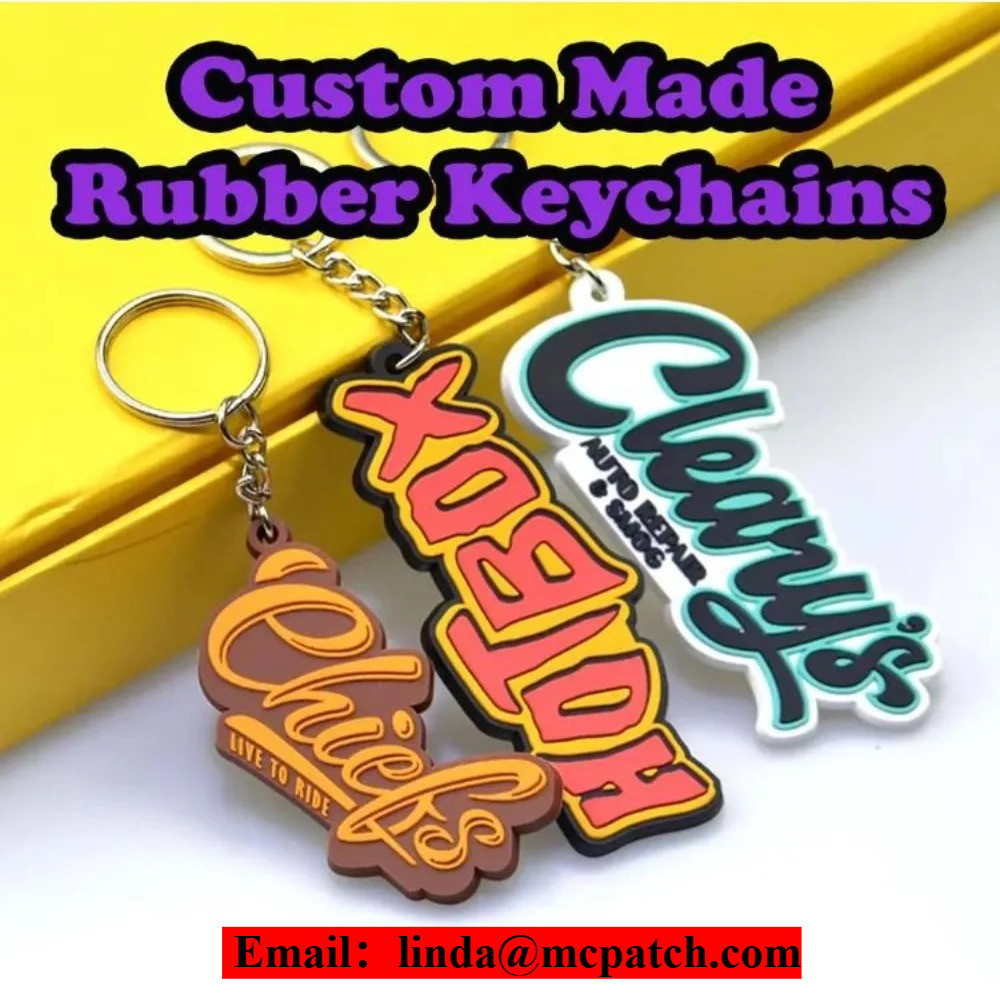 Wholesale Custom PVC Keychains Soft Rubber Silicone 3D Keychain with Design custom military patches