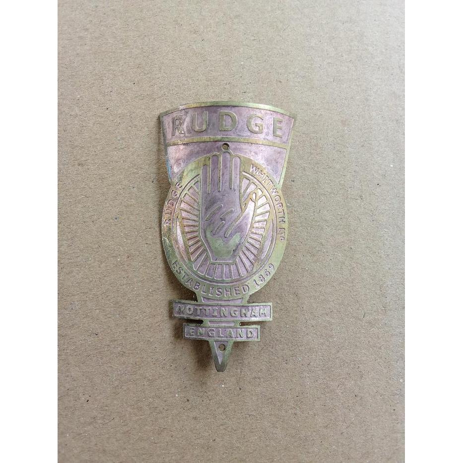 Emblem Plat Sepeda Onthel Rudge Kuningan Rose *