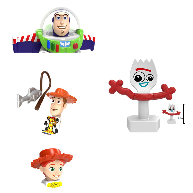Cartoon Anime Characters Alien TV Bricks Dolls Model Building Blocks Enlighten Action Figure Toys