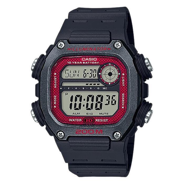 Jam Tangan Pria Digital Casio Standard DW-291H-1BVDF DW291 DW-291H Youth WR 200M Black Resin Band