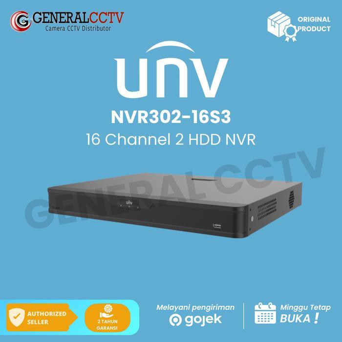 DISKON NVR 16 Channel UNV NVR302-16S2 NVR Uniview 16CH