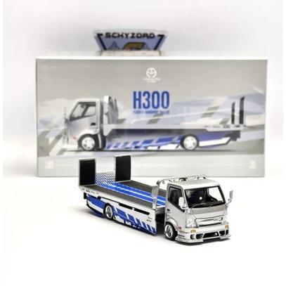 Time Micro H300 Fast Furious Flat Bed Tow Custom Truck Limited Edition Flatbed Silver Blue