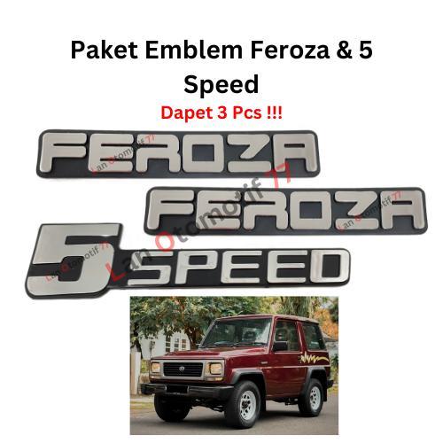 Ready Paket Emblem Tulisan Feroza & 5 Speed