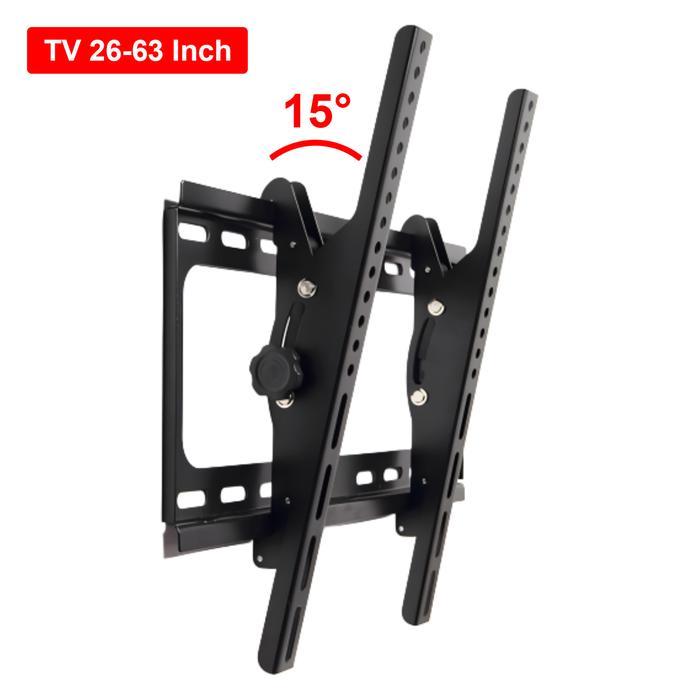 Bracket TV LED LCD 26 32 42 55 63 Inch Breket Dinding Besi Aluminium Arah Naik Turun Meja
