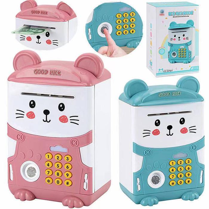 Miisoo Celengan Lucu Music Saving Box/Coin Bank/Celengan Karakter/ Celengan Uang Kertas Pasti Ori