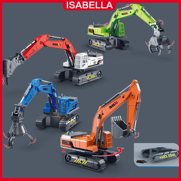 ISABELLA 1:55 Alloy Mainan Mobil Excavators / Mobil Mainan Mesin Berat Miniatur Mainan Excavator